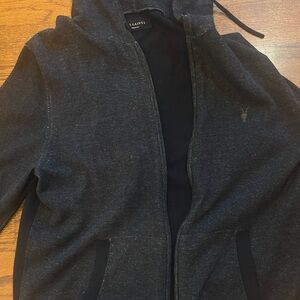 AllSaints Mens Cotton Mote Hoodie